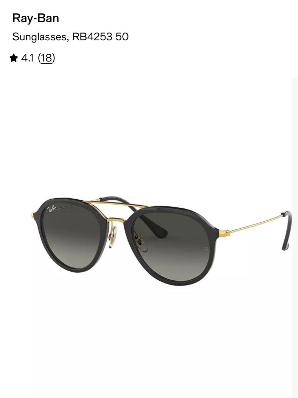 Ray-Ban RB4253 Sunglasses - Black